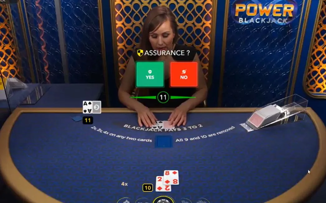 Power Blackjackのプレイ画面