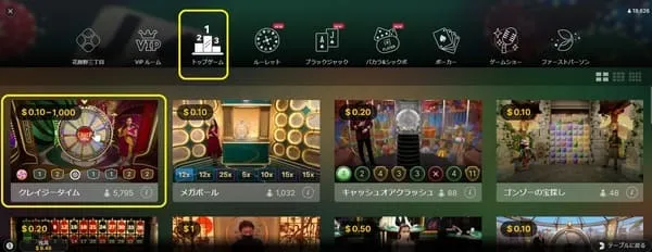 Crazy Timeのプレイ画面