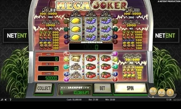 Mega Jokerのプレイ画面